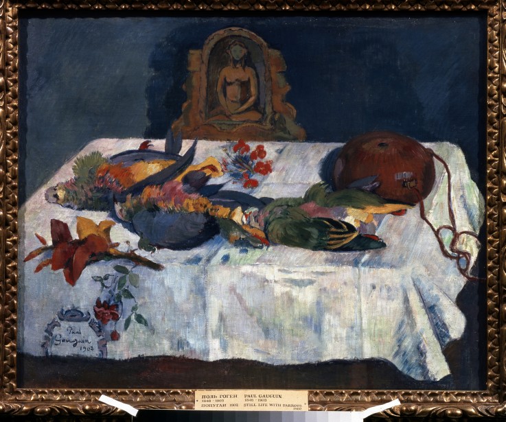 Still life with parrots van Paul Gauguin