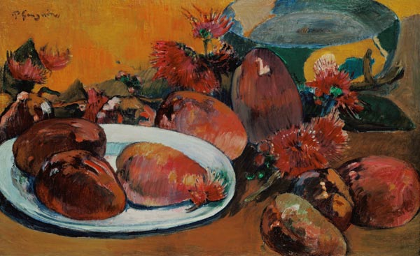 Stillleben mit Mangofrüchten van Paul Gauguin