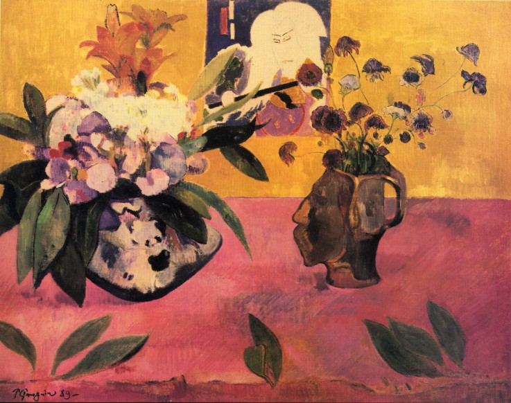 Still Life with Japanese Woodcut van Paul Gauguin
