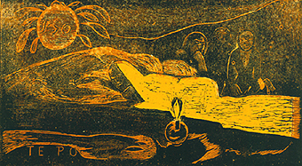 TE PO (Die herrliche Nacht) van Paul Gauguin
