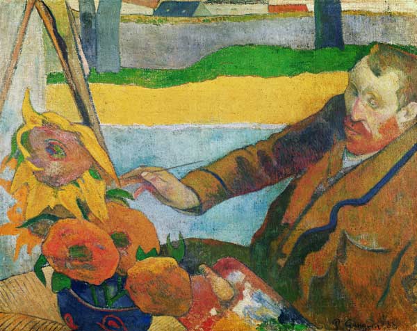 Van Gogh, Sonnenblumen malend van Paul Gauguin