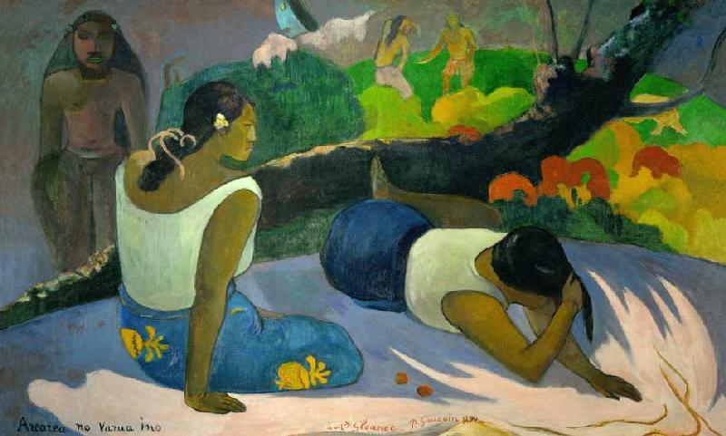 Vergnügungen des bösen Geistes (Arearea no vareua ino) van Paul Gauguin