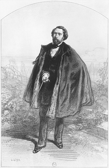 Alfred de Musset (1810-57) van Paul Gavarni