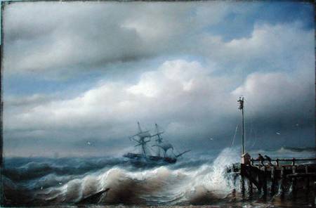 Rough Sea in Stormy Weather van Paul Jean Clays