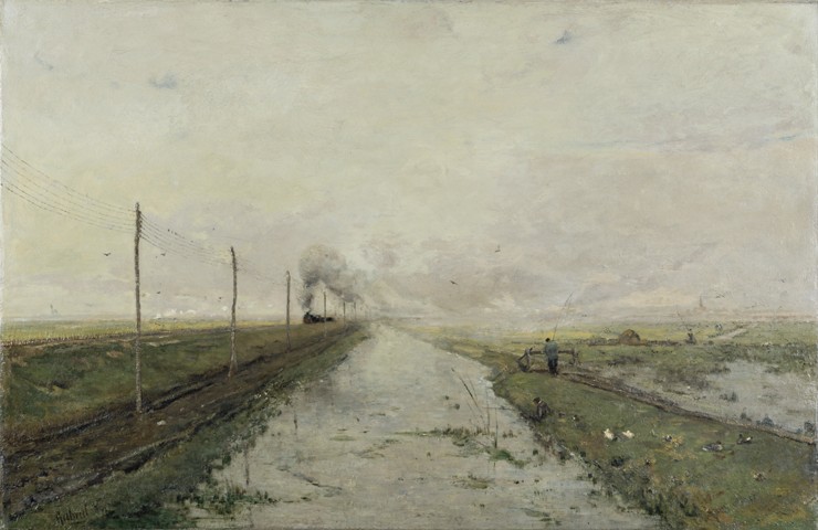 Landscape with a train van Paul Joseph Constantin Gabriel