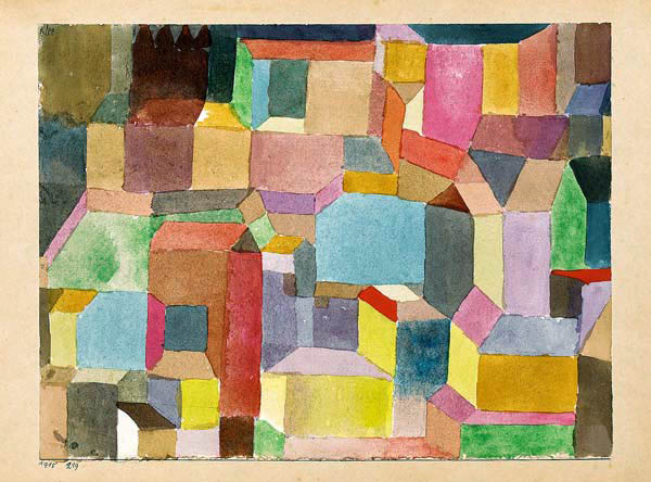 Mittelalterliche Stadt van Paul Klee