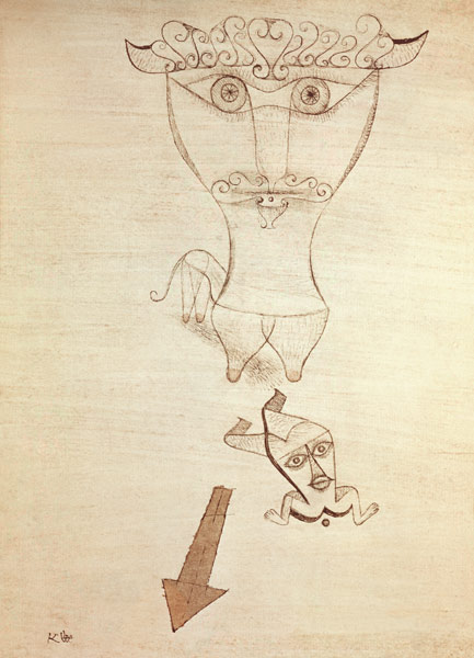 Antike Fabel 1923 III 56 van Paul Klee