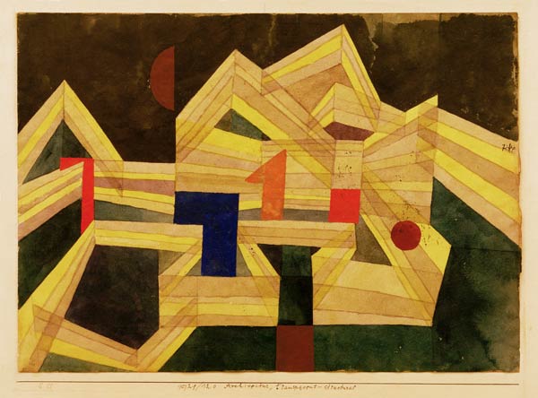 Architectur, transparent-structural, van Paul Klee