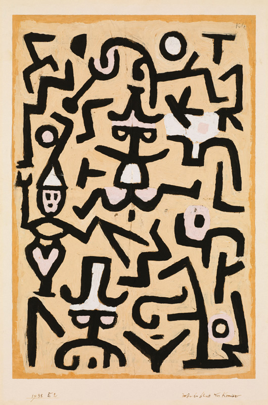 Das Flugblatt des Komödianten van Paul Klee
