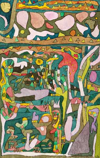 Die Sonne, welche die Welt der Farben schon vorfindet, komplizierte Komp. van Paul Klee