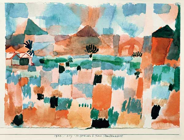 St. Germain b. Tunis (landeinwaerts) van Paul Klee