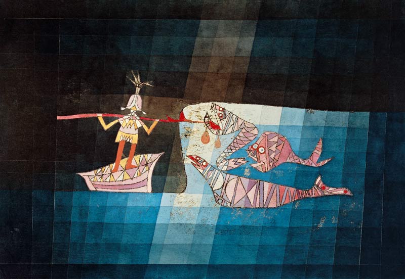 Gevechtsscène uit de komische opera  - De zeeman Paul Klee van Paul Klee