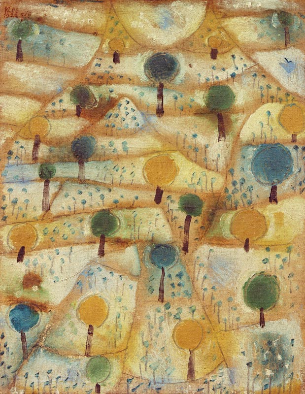 Klein ritmisch landschap  van Paul Klee