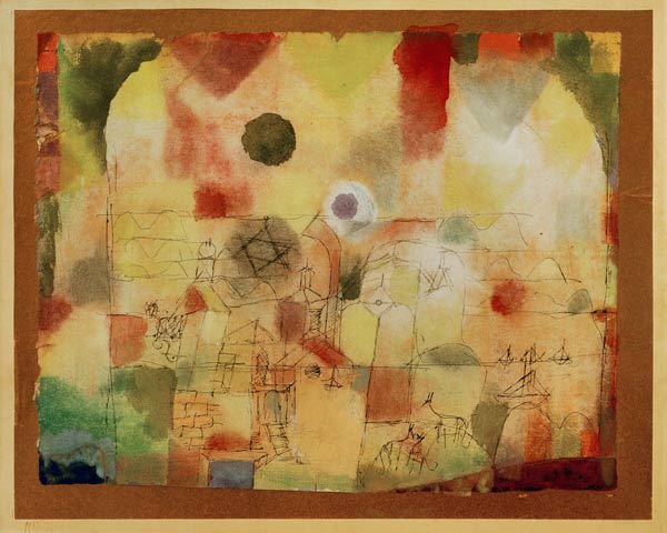Kosmisch durchdrungene Landschaft, van Paul Klee