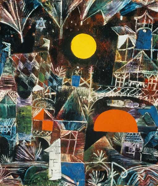 Mondaufgang - Sonnenuntergang van Paul Klee