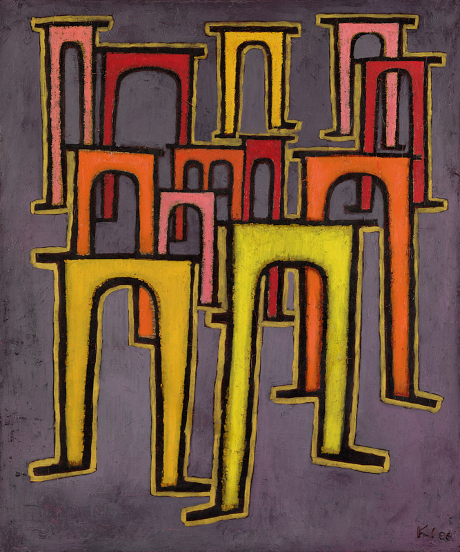 Revolution des Viadukts, 1937. van Paul Klee