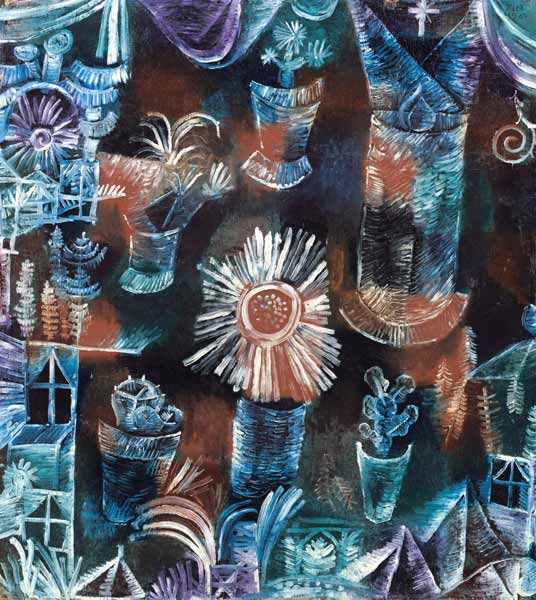 Stillleben mit der Distelblüte van Paul Klee