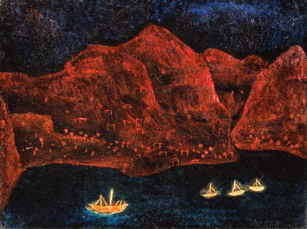 Suedliche Kueste abends, 1925. van Paul Klee