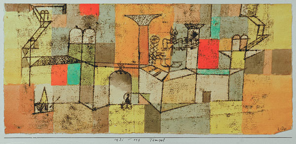 Tempel, 1921.119. van Paul Klee