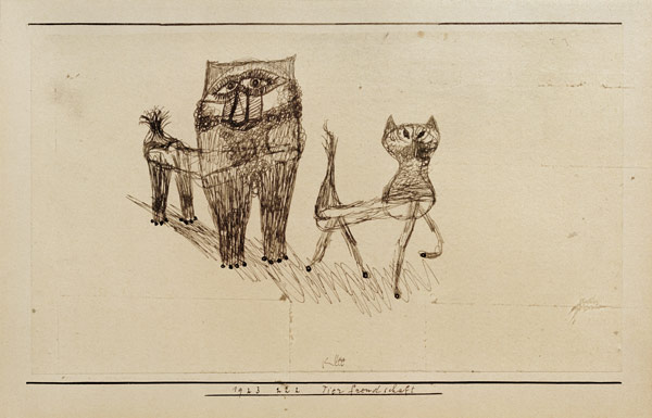 Tierfreundschaft, 1923, 222. van Paul Klee