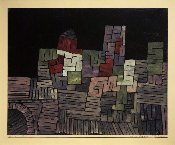 Altes Gemaeuer, Sizilien, 1924. van Paul Klee
