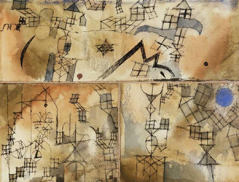Dreiteilige Komposition van Paul Klee