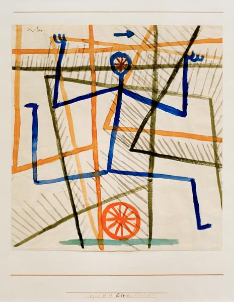 Eile ohne Ruecksicht, 1935, van Paul Klee
