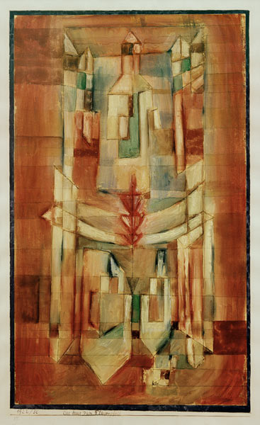 Das Haus zum Fliegerpfeil van Paul Klee