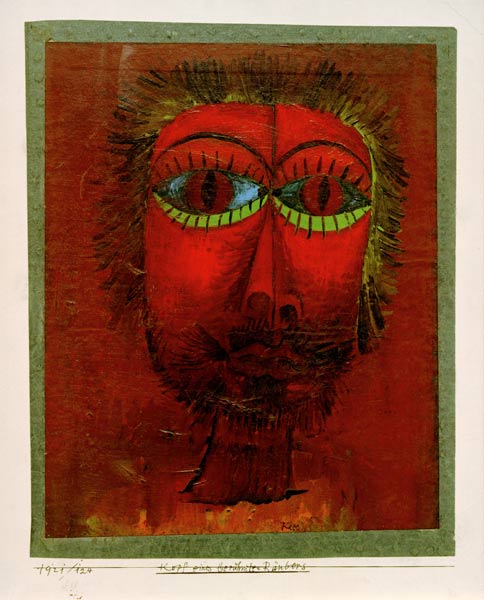 Kopf eines beruehmten Raeubers, van Paul Klee