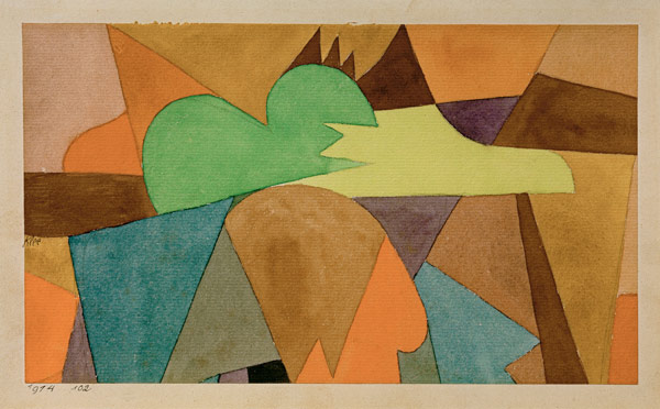 mit d. braunen Spitzen, 1914, 102. van Paul Klee