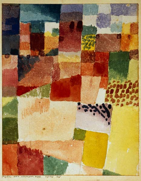 Motiv aus Hamammet, 1914. van Paul Klee