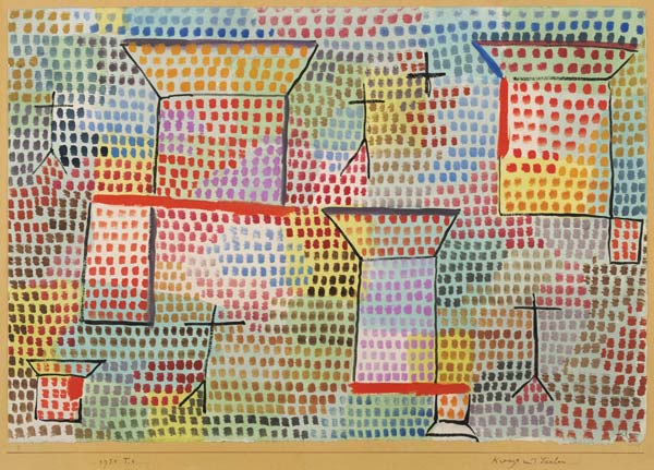 Kreuze und Säulen van Paul Klee