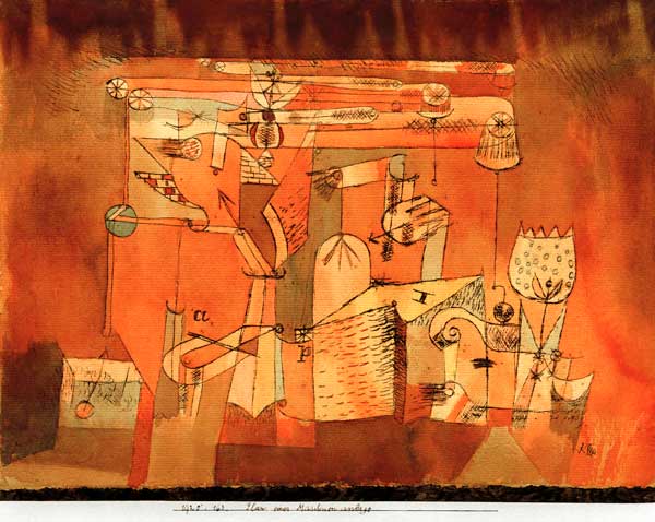 Plan einer Maschinenanlage, van Paul Klee