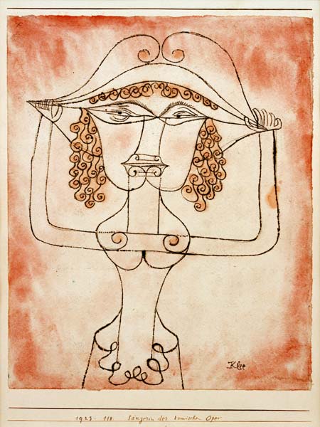 Saengerin der komischen Oper, 1923.118. van Paul Klee