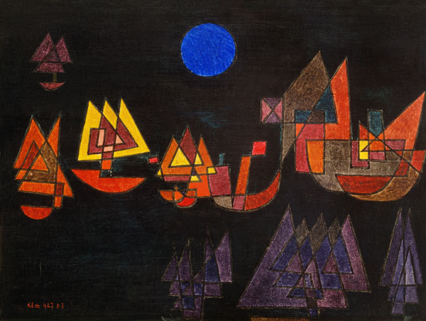 Schiffe im Dunkeln van Paul Klee