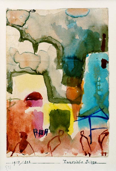 Tunesische Scizze, 1914.212. van Paul Klee