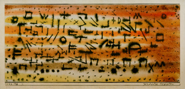Zerstoertes Aegypten, 1924.178. van Paul Klee