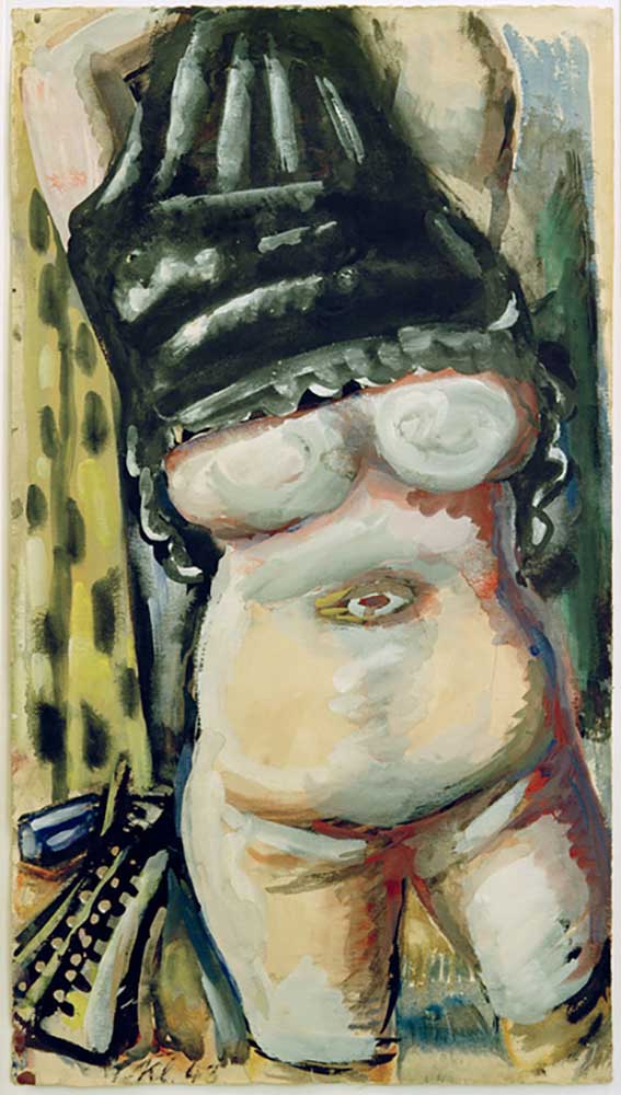 Nude with his head covered van Paul Kleinschmidt