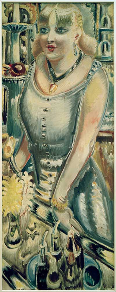Standing barmaid with hyacinths van Paul Kleinschmidt