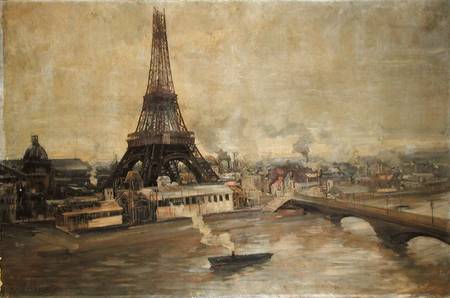 The Construction of the Eiffel Tower van Paul Louis Delance