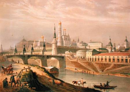 View of the Moscow Kremlin van Paul Marie Roussel