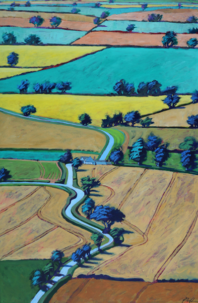 Lane in summer van Paul Powis