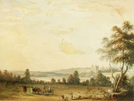 View of Rochester van Paul Sandby