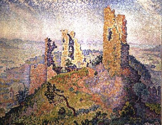 Landscape with a ruined castle van Paul Signac