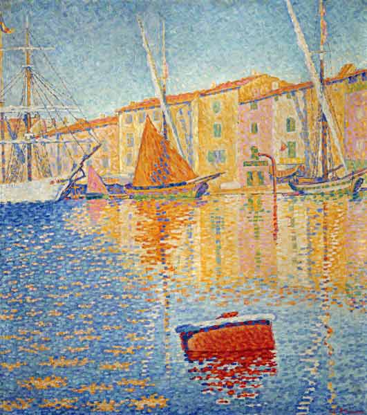 The Red Buoy, Saint Tropez, 1895 (oil on canvas) van Paul Signac