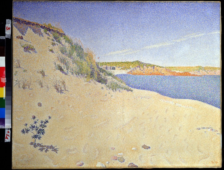 The Beach at Saint-Briac. Op. 212 (Sandy seashore) van Paul Signac