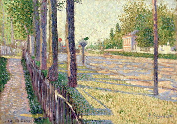 The Railway Junction at Bois-Colombes, or La Route Pontoise, 1886 (oil on canvas) van Paul Signac