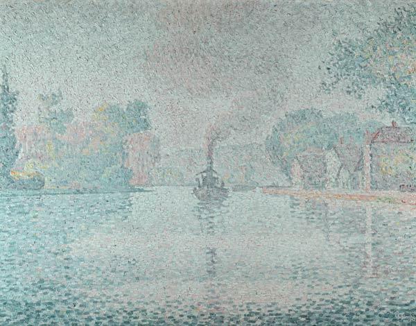 The Seine at Sannois, the tugboat \\l''Hirondelle\\\, 1901\\""
