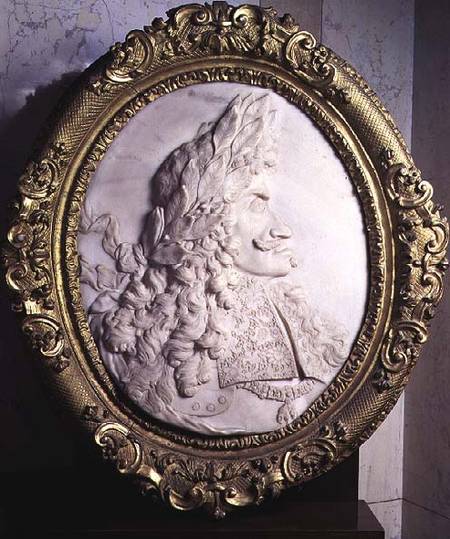 Leopold I King of Hungary and Holy Roman Emperor (1640-1705) relief portrait van Paul  Strudel