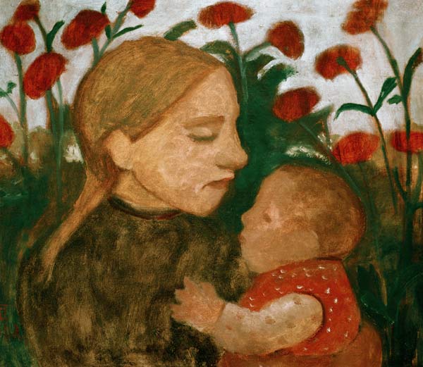 Girl and child van Paula Modersohn-Becker
